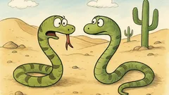 Witz: Zwei Schlangen treffen sich in der Wüste